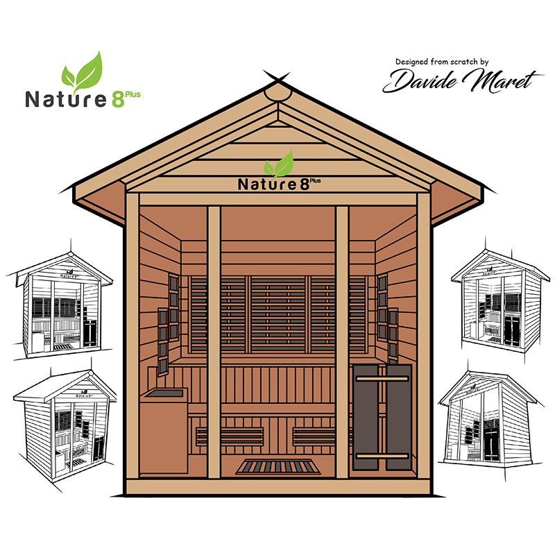 Medical Nature 8 Plus™ Outdoor Hybrid Sauna V2