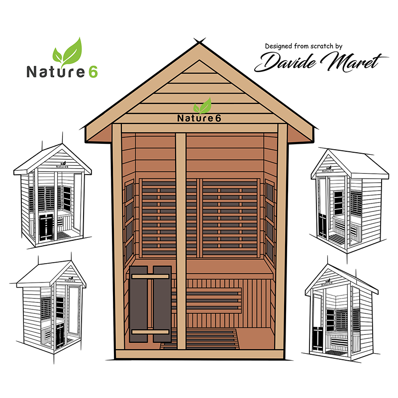 Medical Nature 6™ Outdoor Saunas - Full-Spectrum Infrared Tech