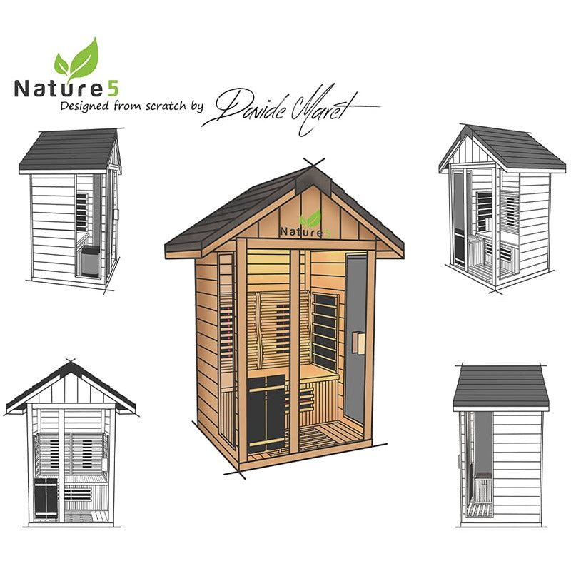 Medical Nature 5™ Outdoor Saunas - Full-Spectrum Infrared Tech